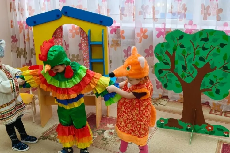 Постановка народной сказки "Кот, Петух и Лиса"