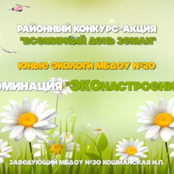 Номинация "ЭКОнастроение" в районном конкурсе-акции "Всемирный день Земли"